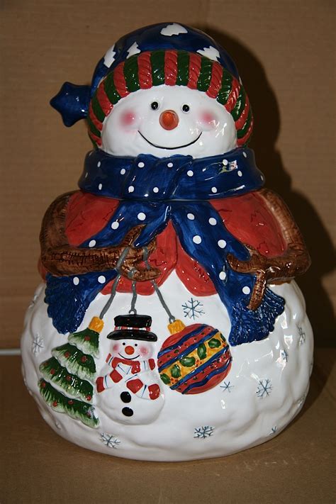 Cookie Jar Christmas Cookie Jars Cookie Jars Snowman Cookie Jar