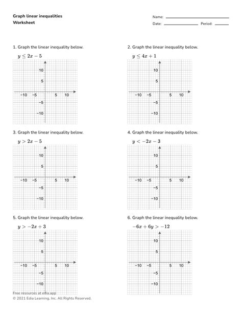 Graphing Linear Inequalities Worksheets - Worksheets Library