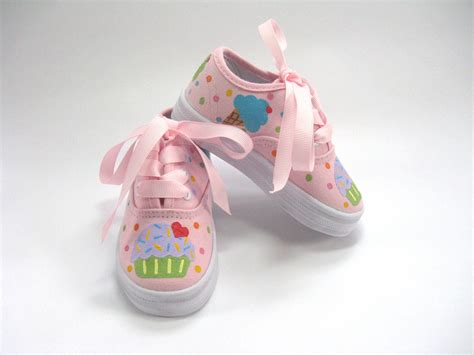 Cupcake Shoes Ice Cream Theme Birthday Party Pink Sneakers Etsy