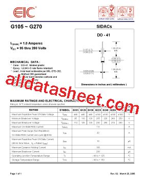 G120 Datasheet PDF EIC Discrete Semiconductors