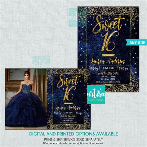 Quinceanera Star Invitations