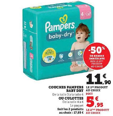 Promo Couches Pampers Baby Dry Ou Culottes Chez Super U ICatalogue Fr