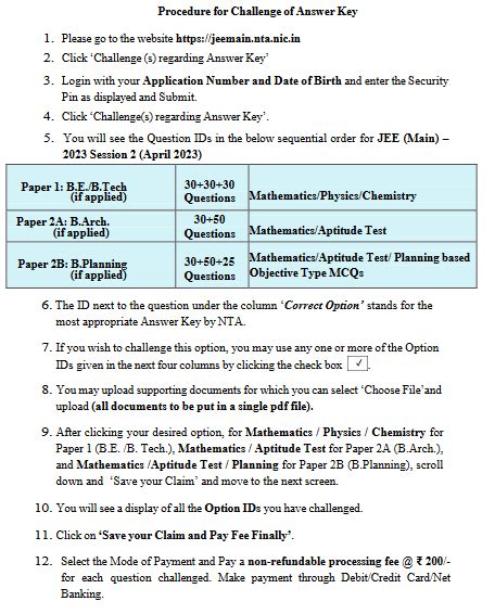 Jee Main Session Provisional Answer Keys And Question Paper