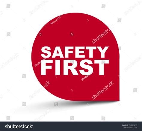 Red Vector Banner Safety First Stock Vector (Royalty Free) 1342526837 ...