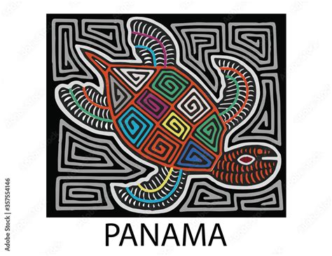 Mola Indigenous Clothing Kuna Of Panama Mola Turtle Kuna Of Panama