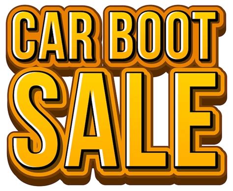 Premium Vector Car Boot Sale Typography Design