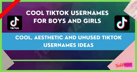 2500 Cool Aesthetic And Unused Tiktok Usernames Ideas [2025] Techmaina