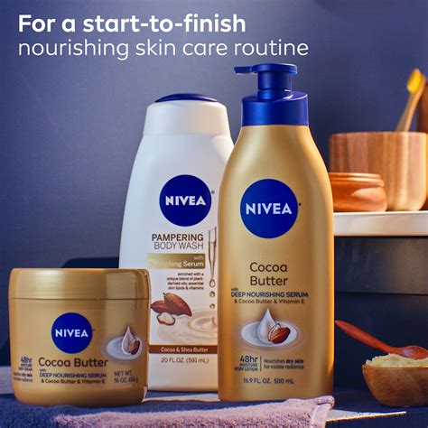 Nivea Cocoa Butter Body Lotion With Deep Nourishing Serum 338 Fl Oz