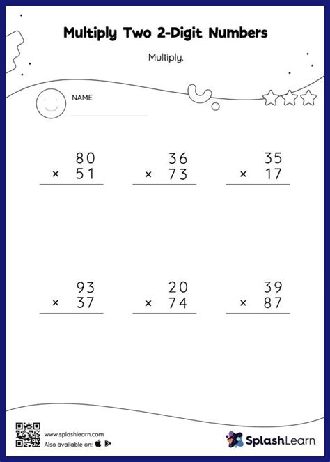 Multi Digit Multiplication Worksheets For 5th Graders Online Splashlearn