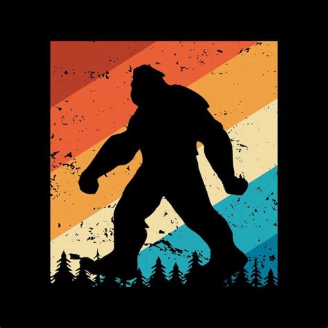 Silhouettes Bigfoot Illustration Vectorielle Et Concept Bigfoot