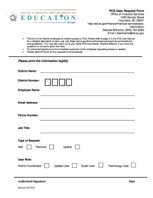 Fillable Online Professional Certified Staff User Request Form