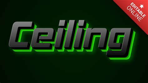 Ceiling Text Effect Generator Textstudio