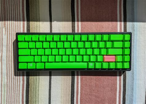 Keychron K6 With Razer Green Upgrade Keycaps And My 3d Printed Shift