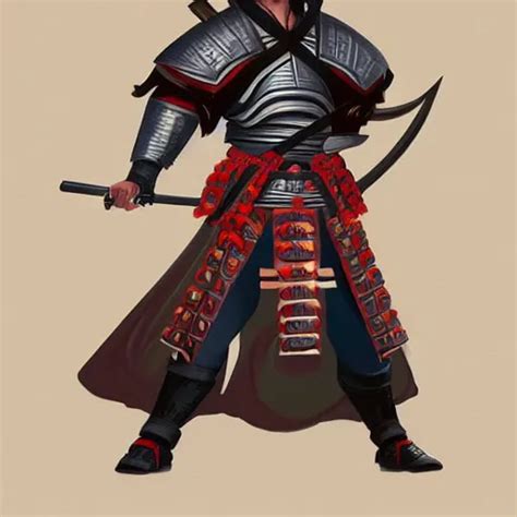 Full Body Shot Of Samurai Concept Art Fantasy Stable Diffusion