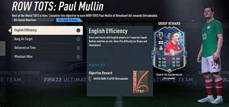 Paul Mullin Rest Of The World Tots Objective Fifa 23 Paul Mullin Rest