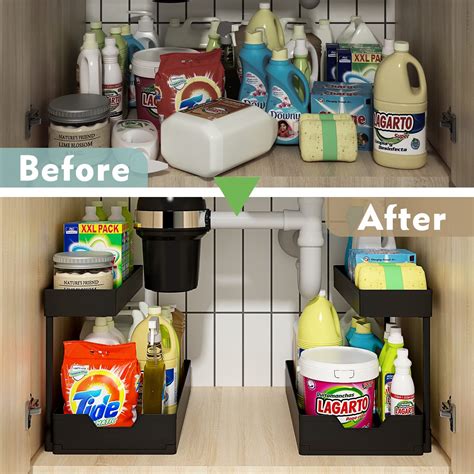 Snapklik Under Sink Organizers And Storage Pack Slide Out