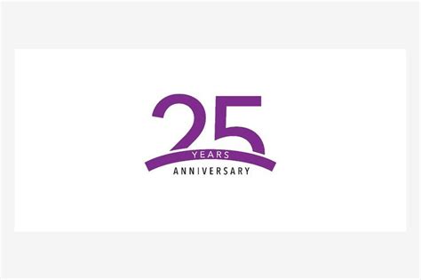 25 years anniversary vector icon