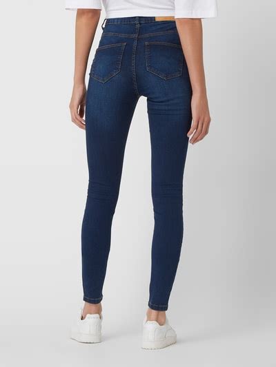 Noisy May Skinny Fit High Waist Jeans Met Viscose Model Callie In Donkerblauw Online Kopen Pandc