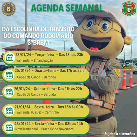 O Comando Rodovi Rio Da Brigada Militar Informa Os Hor Rios Da Semana