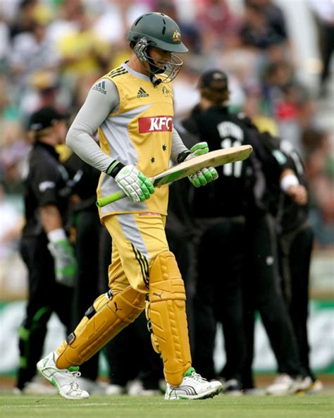 Adam Gilchrist Walks Back After Being Dismissed In The Second Over