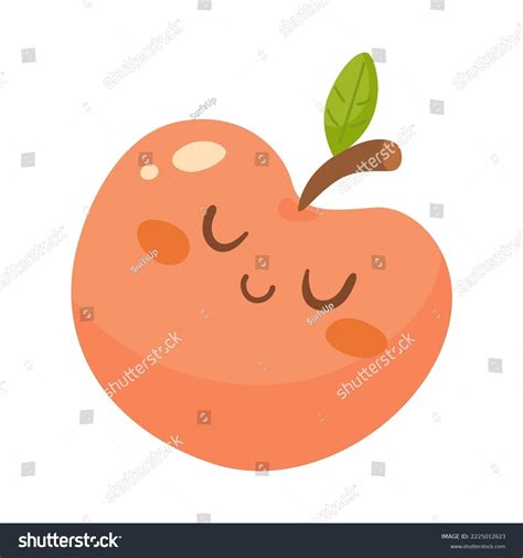 Funny Apple Smiling Face Cartoon Illustration Stock Vector (Royalty ...