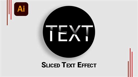 How To Create Sliced Text Effect Adobe Illustrator Youtube