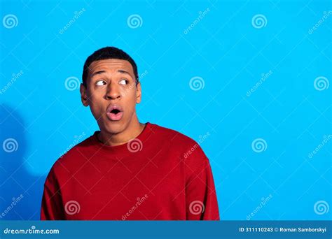 portrait  speechless confused person open mouth  empty space