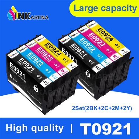 8 Pcs Ink Cartridge T0921n For Epson T0921 Stylus C91 Cx4300 T26 T27