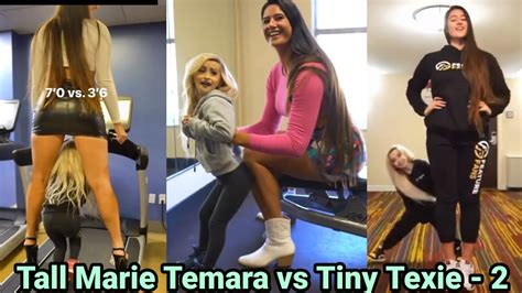 Tall Marie Temara Vs Tiny Texie 2 Tall Girl Vs Short Girl Tall Woman Lift Carry Youtube