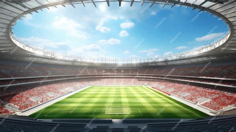 Premium AI Image | football stadium realistic 4k white background