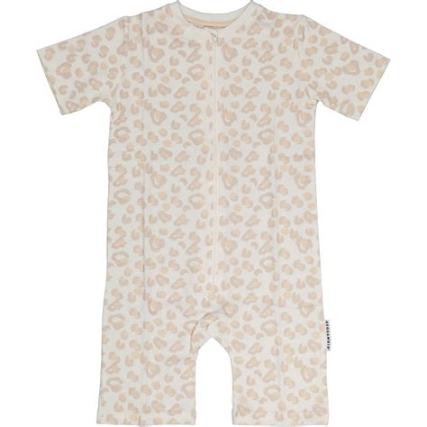 Bamboo Summer Pyjamas Soft Beige Leo Geggamoja