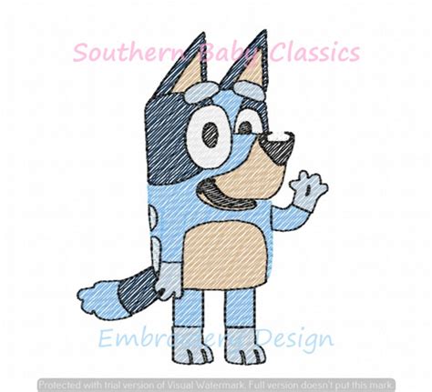 Bluey Embroidery Designs