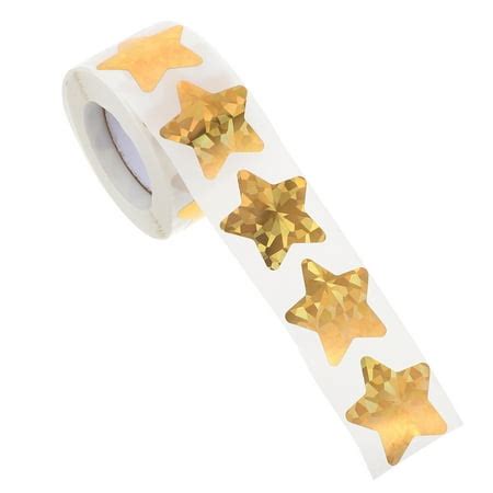 1 Roll of Gold Star Stickers Decorative Star Stickers Kids Gold Star ...