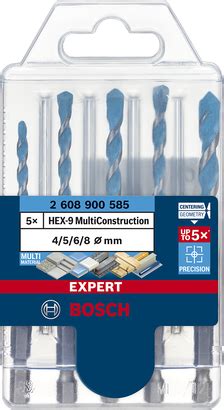 Sets De Brocas EXPERT HEX 9 MultiConstruction Bosch Professional