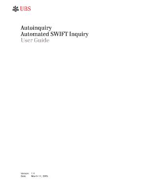 Fillable Online Automated SWIFT Inquiry Fax Email Print PdfFiller