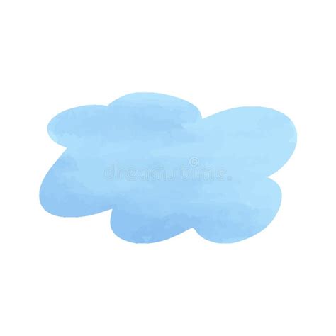 Cloud Hand Drawn Watercolor Vector Illustration Stock Vector - Illustration of product, design ...