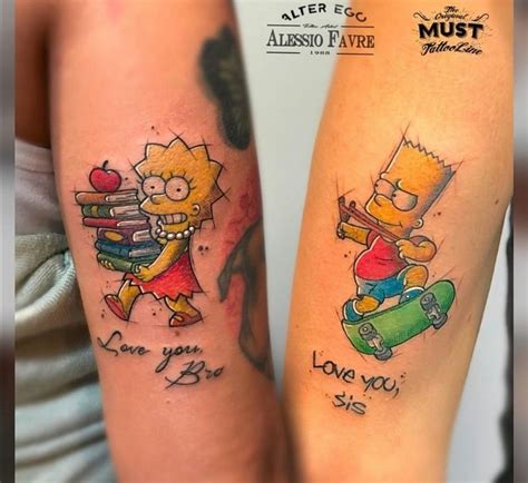 Top 70 Bart And Lisa Sibling Tattoo Super Hot Incdgdbentre