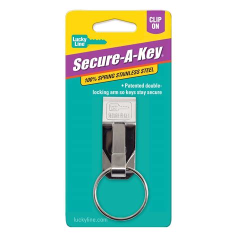 Lucky Line Secure A Key Stainless Steel Silver Split Keychain Ace