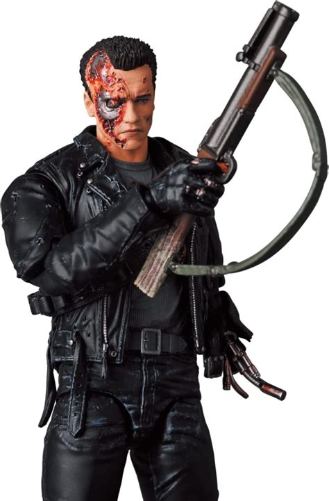 T 800 Battle Damage Ver Action Figure Mafex Terminator 2 Judgment Day 16 Cm Blacksbricks