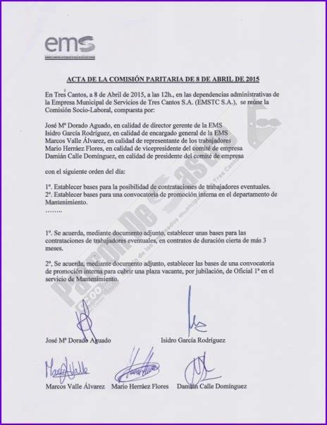 patrondesastre ACTA COMISIÓN PARITARIA 08 04 15 PROMOCIÓN INTERNA