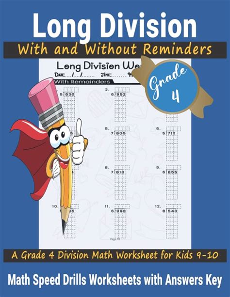 Long Division With And Without Reminders A Grade 4 Division Math