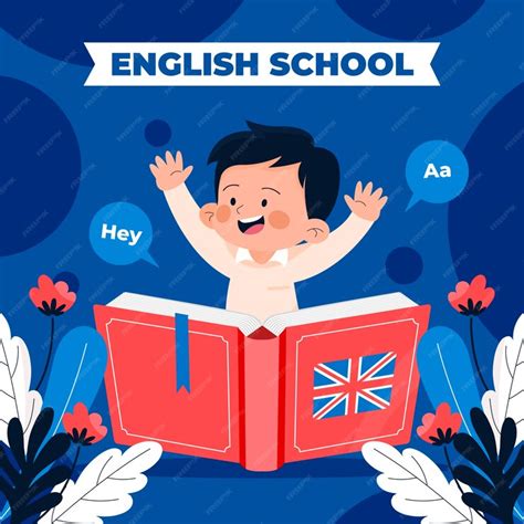 Free Vector | Hand drawn english book illustration with little boy