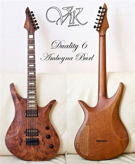 Vik Duality 6 Amboyna Burl Guitar Design Custom Guitars Electric Guitar