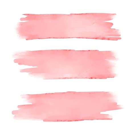 Pincel Aquarela Rosa Sobre Fundo Branco Vetor Premium