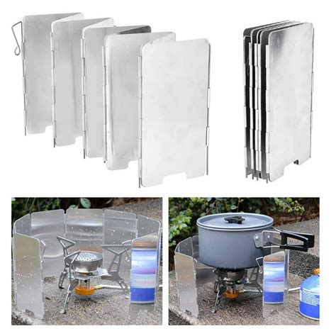 YLSHRF 9-Plate Stove Windscreen,Camping Stove Windscreen,Outdoor Mini ...