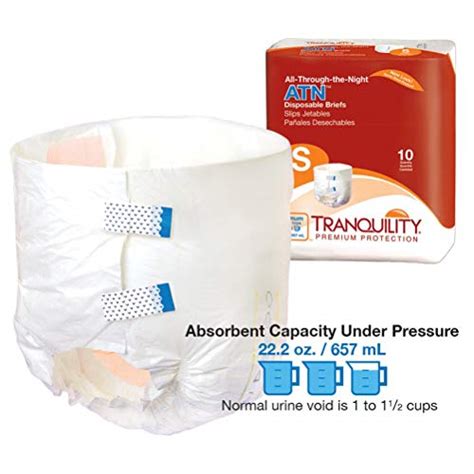 Tranquility Atn Adult Disposable Incontinence Briefs Refastenable Tabs