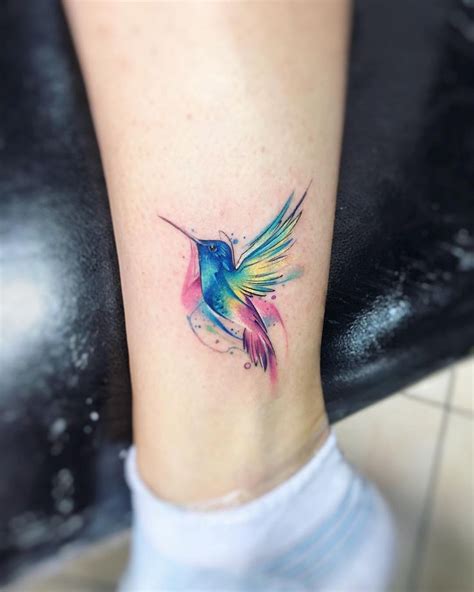 Clb AB Tattoo Tatuaje Colors Picaflor Colibri Aquarelle