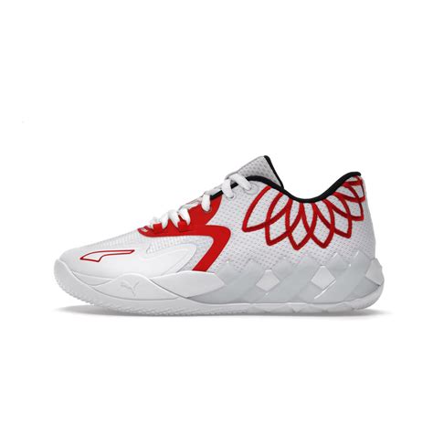 Puma LaMelo Ball MB.01 White RedPuma LaMelo Ball MB.01 White Red - OFour