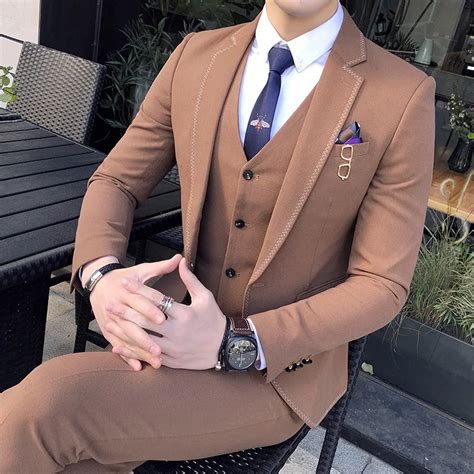 2018 New Mens Suit 3 Piece Sets Business Wedding Banquet Mens Suit