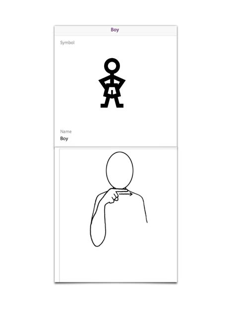 Makaton Sign Language Phrases Learn Sign Language Boy Symbol Makaton